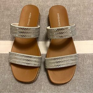 Silver Sparkly Sandals